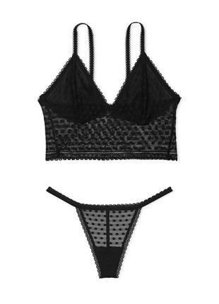 Кружевной комплект белья victoria's secret pink