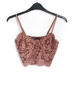 Шикарный кружевной топ zara
