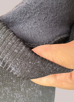 Лосини рубчик із начосом, рубчик з ефектом варіння, теплі лосини рубчик, лосини широкий рубчик варіння6 фото