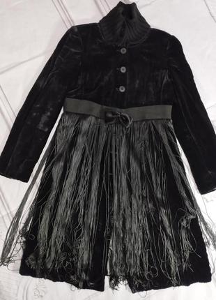 Бархатне пальто emporio armani