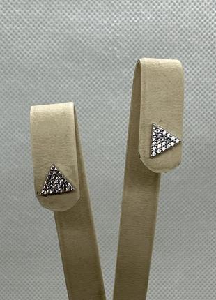 Серьги гвоздики серебро 925