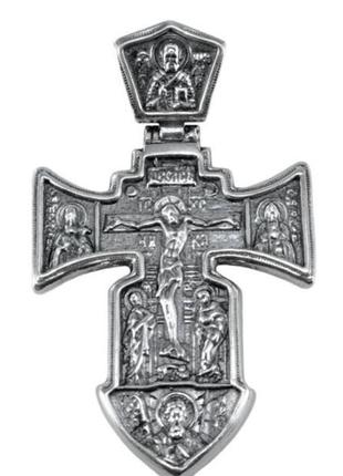Серебряный крестик черненый