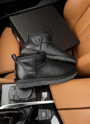 Угги уггі угг ugg ultramini black leather