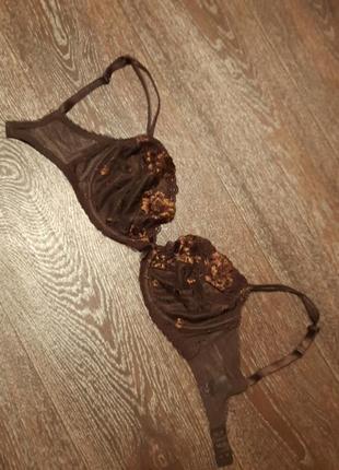 Красивый мягкий бюстгалтер с люрексом р.34 dd от marks & spencer3 фото
