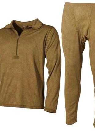 Комплект термобілизни, розмір: s,m,l,xl,xxl,xxxl mfh us level ii gen iii, колір: coyote