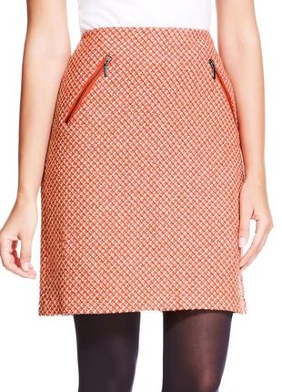 Брендовая демисезонная полушерстяная юбка "marks & spencer". размер uk10/eur38.
