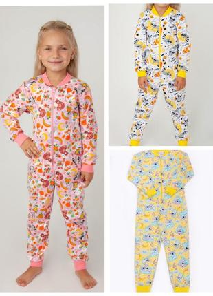 Теплый комбинезон пижама с начесом, пижама с котиком, лиса, коала, теплая пижама комбинезон с начесом для девочки