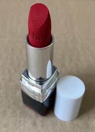 Dior rouge dior velvet 999, помада для губ, 3,5gr