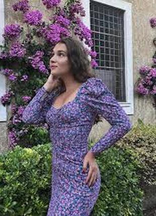 Платье сеточка в цветочный принт