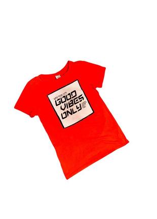 Р. 42-44/xs-s унисекс футболка ярко-оранжевая с принтом “good vibes only” chapter