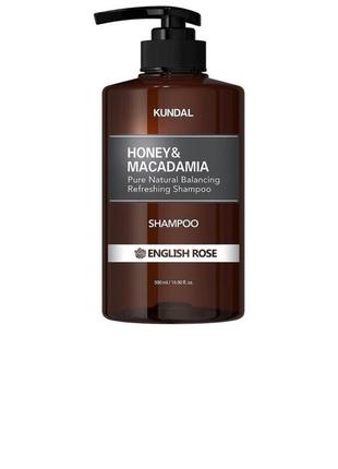 Kundal honey & macadamia nature shampoo english rose 500ml