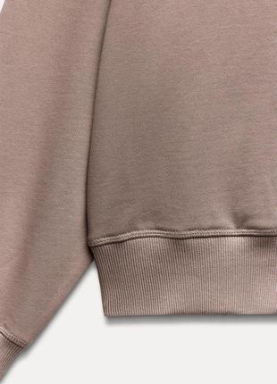 Укорочений світшот з етикеткою zara4 фото