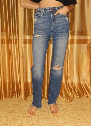 Якісні джинси рванки прямі denim 6