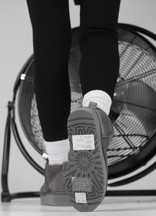 Женские угги Ugg Brixbee Set grey ультра мини серого цвета платформа8 фото