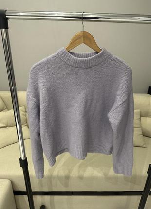 Бузковий теплий светр zara, розмір m