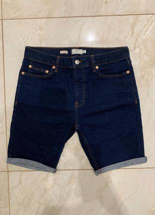 Джинсовые шорты topman базовые синие