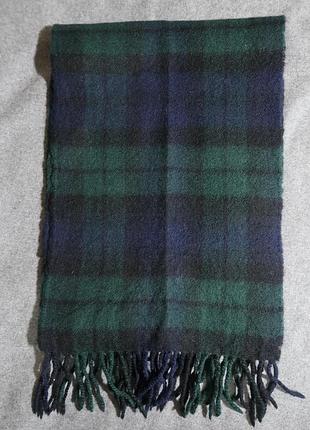 Шарф в клітинку вінтаж вовна pringle of scotland 152 см х 26 см