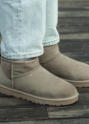 Угги ugg ultra mini beige olive Pantalones
