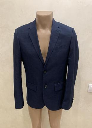 Мужской синий классический пиджак h&m