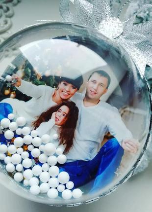 Серце з вашими фото на замовлення, кулі з фото, новорічні подарунки.
