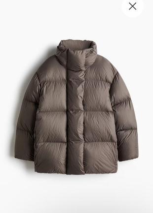Пуховик пуффер куртка курточка 1230244003 натуральный пух h&m hm оригинал ✅ xs s m l xl