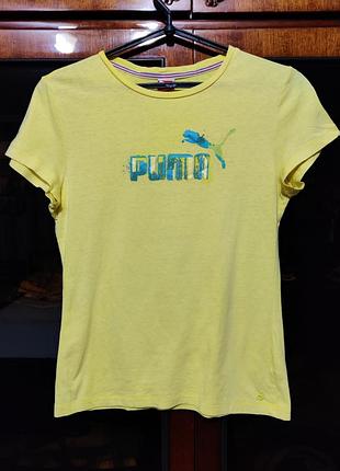 Puma брендова жіноча футболка з принтом розмір s