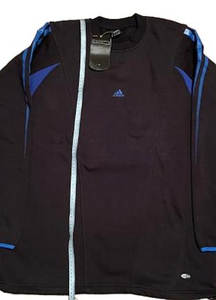 Топ продаж 🔥 adidas кофта тепла на зиму фліс осінь весну унісекс пдідам чорна з синім бавовна