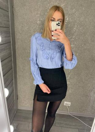 Блуза zara с рюшами