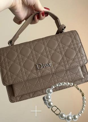 Сумочка dior бежева, сумка мокко маленька + браслет dior