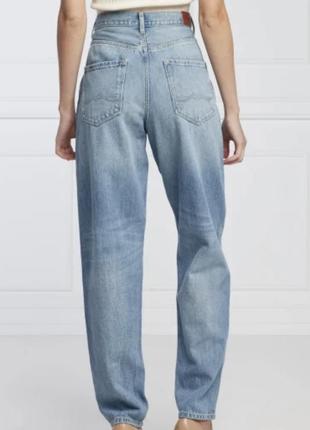 Джинси -балони pepe jeans висока посадка 100% котон, 26\ xs\s3 фото