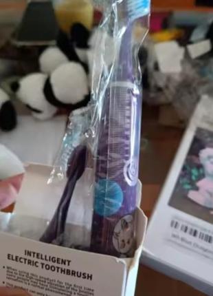 Электрическая зубная щетка (+ 3 насадки) детская (2 цвета💜🩷)