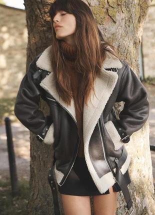 Zara black friday дубленка s, m, l