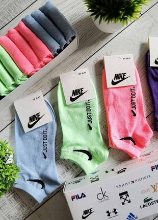 Комплект носков nike  10 штук , набор носков найк, подарочный набор носков  в коробке