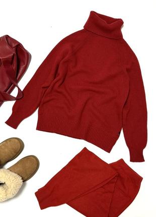 Теплий светр з високим коміром 100%вовна woolrich оригінал