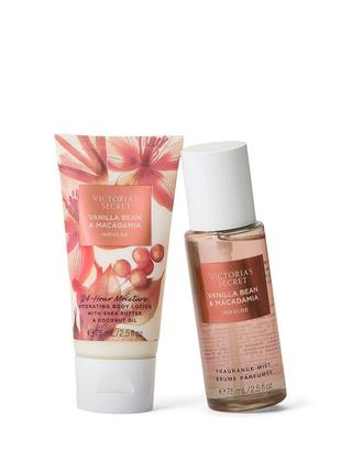 Подарочный набор vanilla bean &amp; macadamia duo gift set спрей лосьон victoria’s...