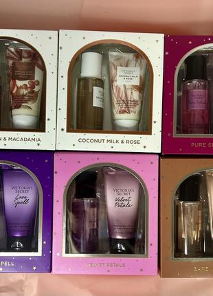 Подарочный набор vanilla bean &amp; macadamia duo gift set спрей лосьон victoria’s...