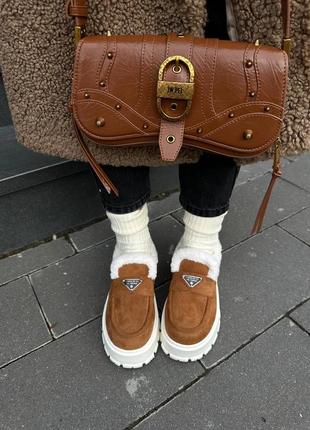Женские зимние лоферы4 фото