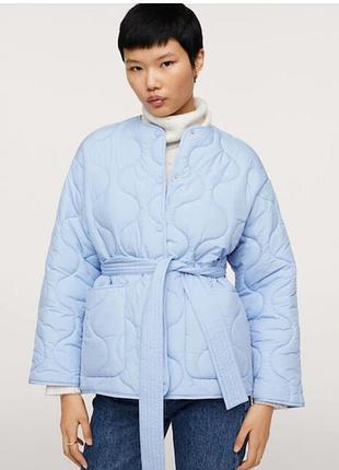 Куртка mango голубого небесного цвета