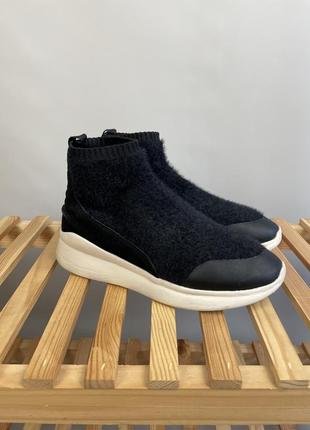 Кроссовки ugg australia griffith black wool slip on sneakers 1106557