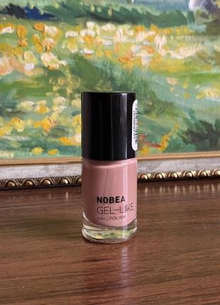 Новый лак для ногтей нюд nobea gel like almond milk