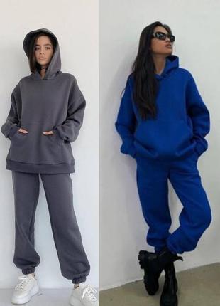 Тёплый костюм на флисе 15 цветов р.s,m,l,xl