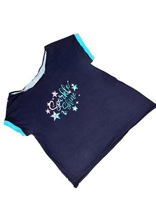 Р. 50-52/xl-2xl женская футболка тёмно-синего цвета с принтом “звёзды”