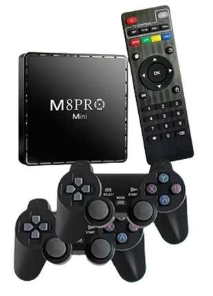 Игровая консоль m8 рro android wireless ретро приставка на 10000 игр