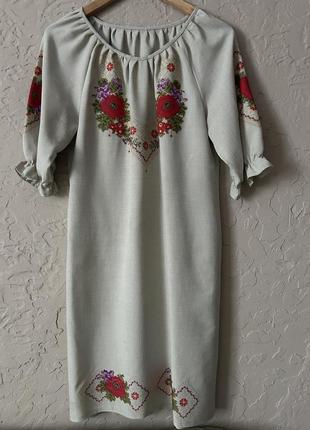 Платье вышиванка, размер l- xl