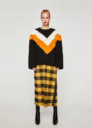 Кофта свитшот оверсайз zara с мехом р. s-m-l, джемпер, уютный, утепленный, свитер