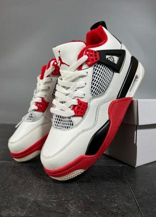 Nike air  jordan retro 4 fur white/red/black