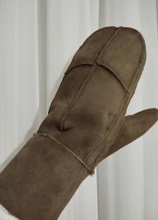 Зимние женские варежки замша натуральная кожа зима варежки перчатки зимние унисекс дубленочные варежки дубленка