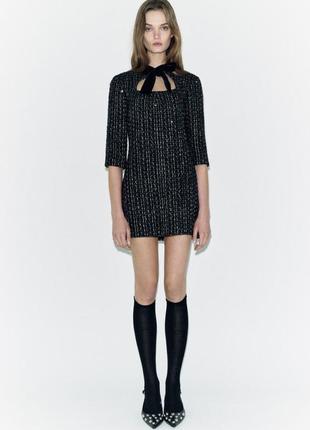 Платье zw collection с бархатным бантом