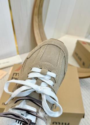 Зимние кеды кроссовки в стиле miu miu new balance8 фото