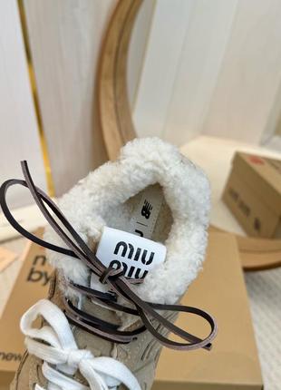 Зимние кеды кроссовки в стиле miu miu new balance9 фото